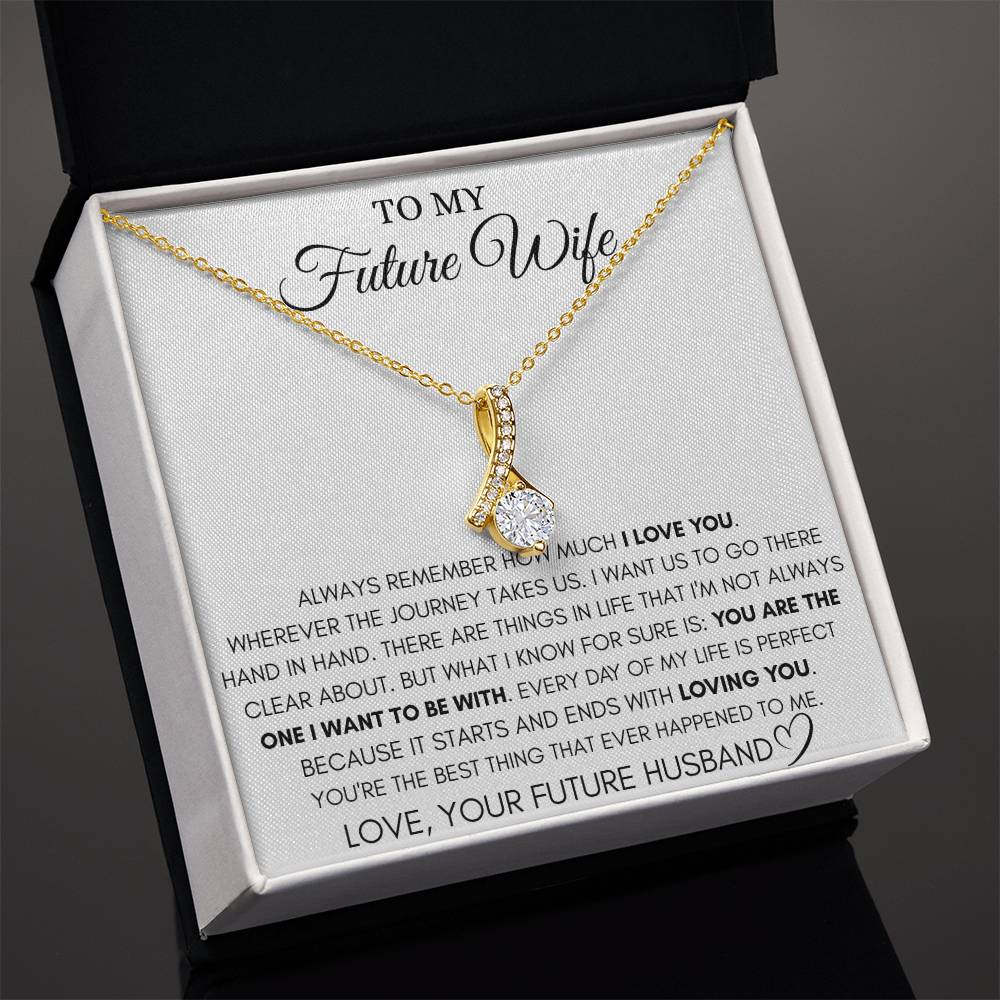 To My Future Wife Necklace - Best Romantic Jewelry Gift for Special Occasions & Love Appreciation - Alluring Beauty Necklace