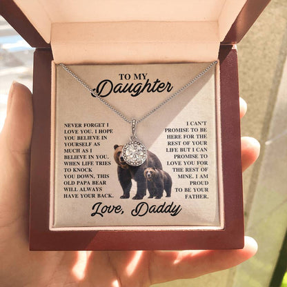 To My Daughter Necklace - Holiday Gift for Daughter from Daddy - Eternal Hope Necklace