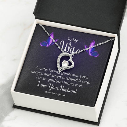 Sweet Gift for Wife from Husband - Romantic Jewelry for Everyday Love - Forever Love Necklace