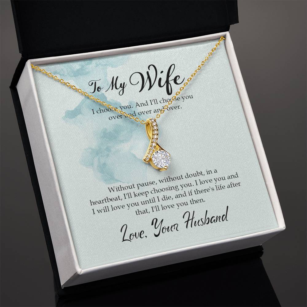 Best Gift for Wife from Husband - Emotional Love Jewelry for Birthday, Valentine’s Day, Anniversary & Christmas - Alluring Beauty Necklace
