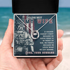 Gift for Army Wife - Heartfelt Jewelry from Husband for Birthday, Anniversary, Valentine’s Day, Christmas - Lucky In Love Necklace