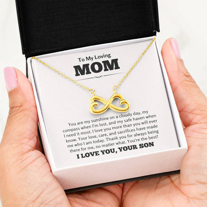 To My Loving Mom - Mom Gift from Son - You're the best - Endless Love Necklace