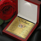 To My Soulmate Necklace - Soulmate Gift for Her for Valentine’s Day & Every Day Love - Interlocking Hearts Necklace