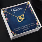 To Our Grandma - You will always be close to our heart - Gift for Grandmother - Interlocking Hearts Necklace