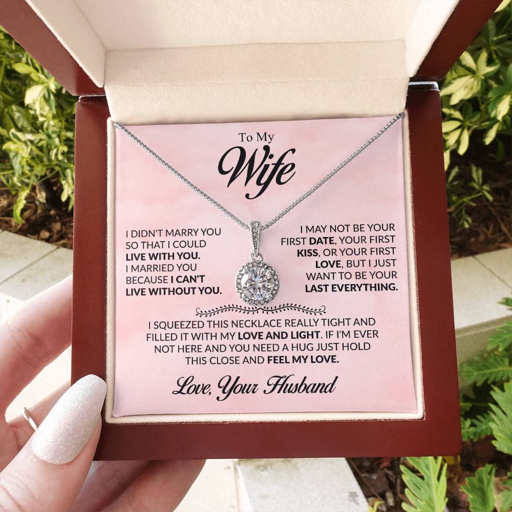 To My Wife Necklace - Sweetest Gift for Wife from Husband for Valentine’s Day, Anniversary & Birthday Joy - Eternal Hope Necklace