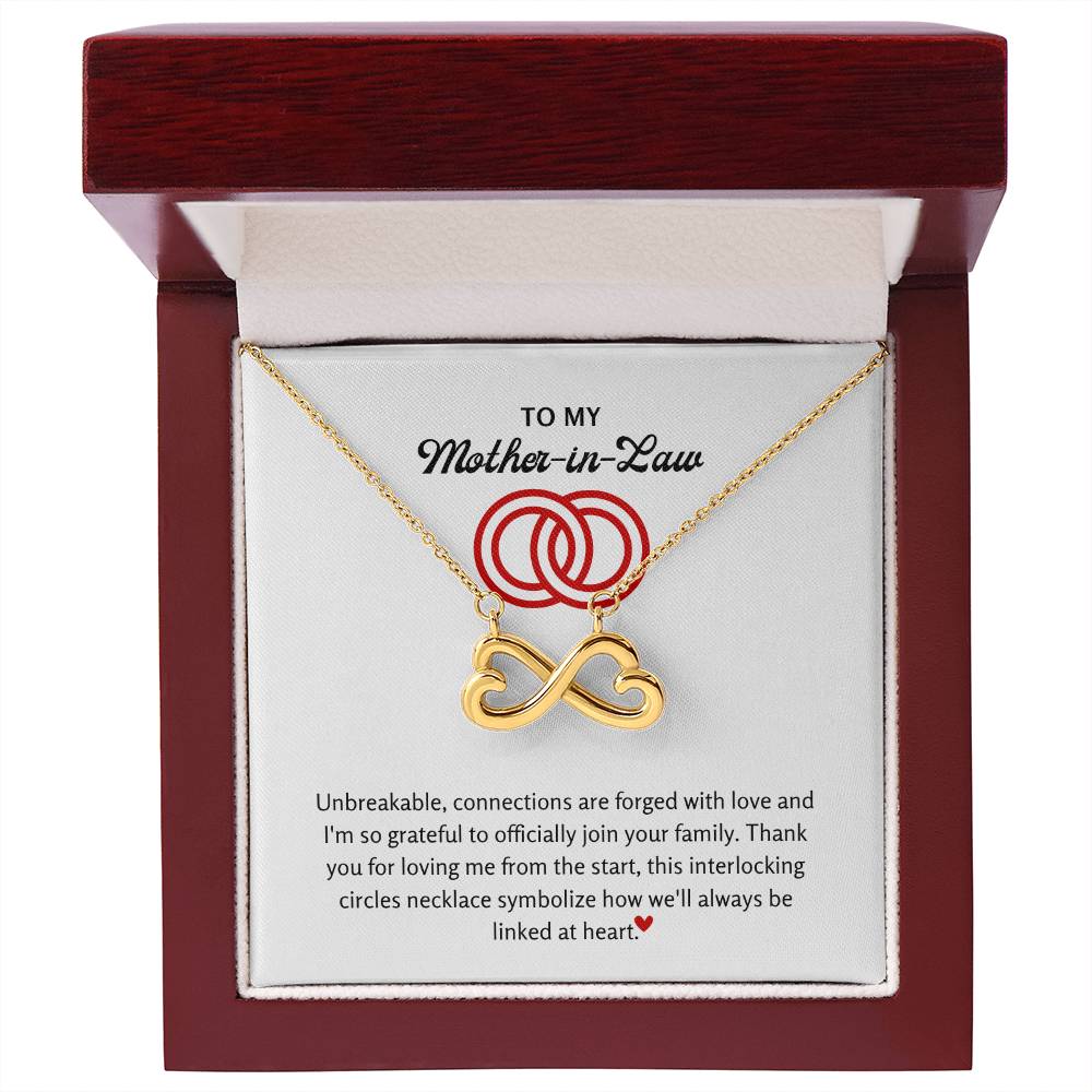 To My Mother in Law - We'll always be linked at heart - Endless Love Necklace