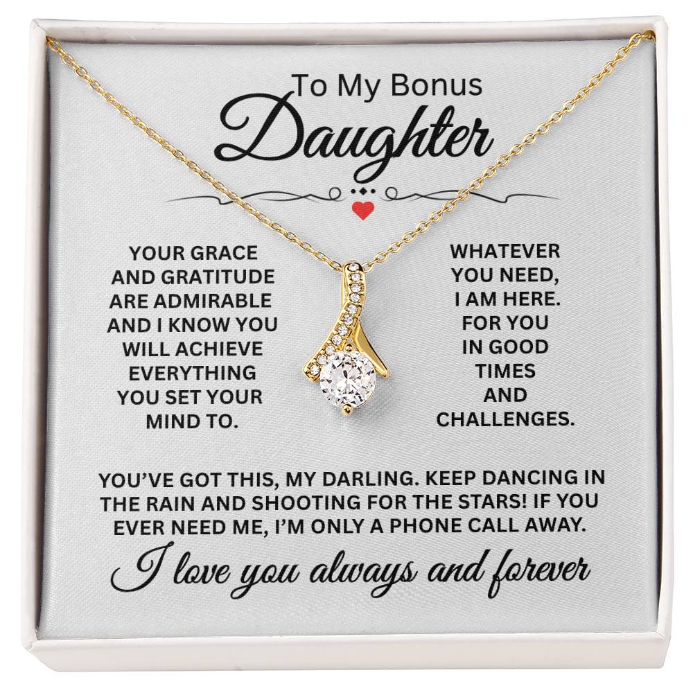 To My Daughter Necklace – Daughter Birthday Graduation Celebration Gift – Alluring Beauty Necklace