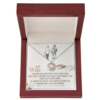 To My Wife Necklace - Forever Love Jewelry Gift from Husband for Birthday, Anniversary & Valentine’s Day - Crown Pendant Necklace