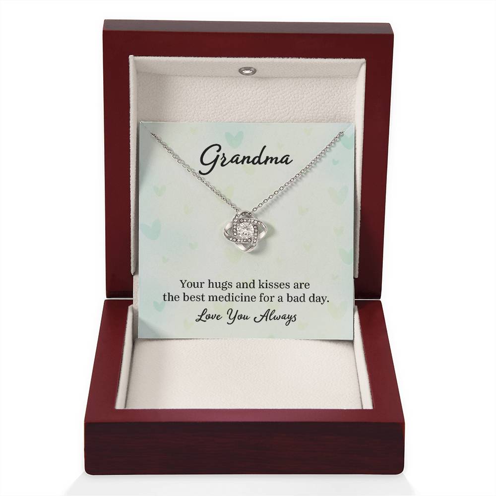 Gift for Grandma - Your Hugs and Kisses - Love Knot Necklace