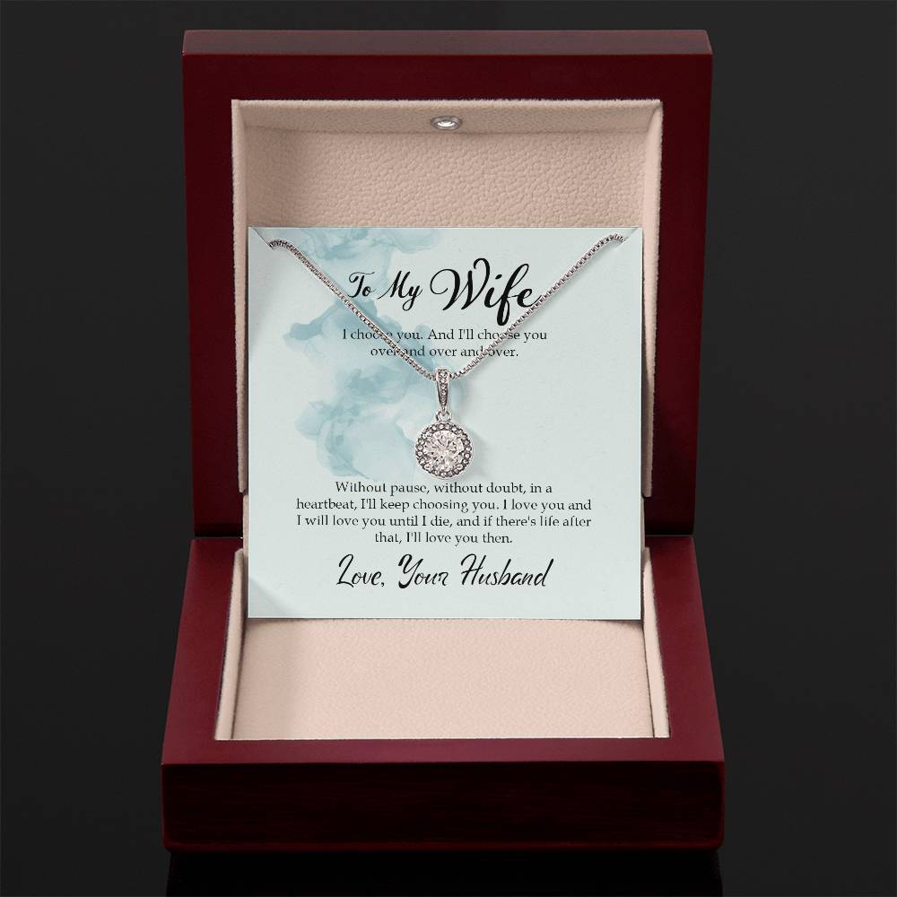 To My Wife Necklace - Emotional Husband to Wife Love Jewelry for Birthday, Valentine’s Day & Annual Celebrations - Eternal Hope Necklace