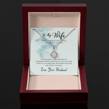 To My Wife Necklace - Emotional Husband to Wife Love Jewelry for Birthday, Valentine’s Day & Annual Celebrations - Eternal Hope Necklace
