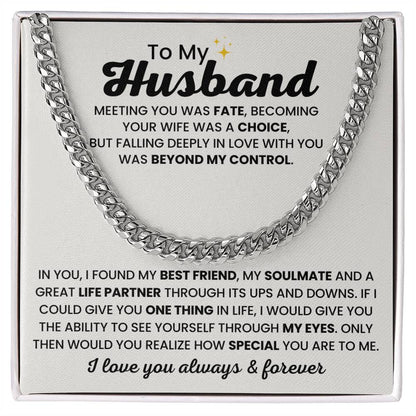 Cuban Link Chain for Husband – Birthday, Anniversary Gift from Wife