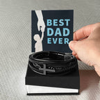Best Dad Ever Gift - Men's Cross Bracelet