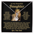 To My Daughter Necklace - Holiday Gift for Daughter from Dad - Alluring Beauty Necklace