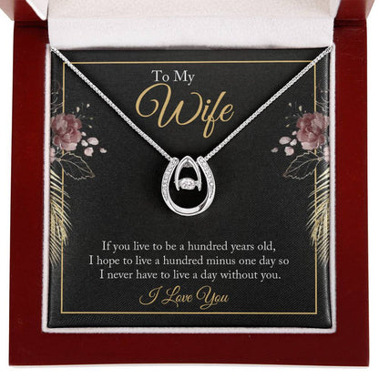 Valentine’s Day Gift for Wife - Emotional Jewelry from Husband for Anniversary Too - Lucky In Love Necklace