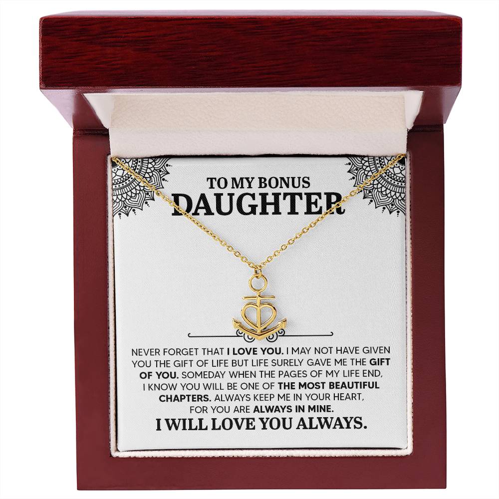 To My Daughter Necklace – Holiday Gift for Daughter Graduation – Anchor Pendant Necklace