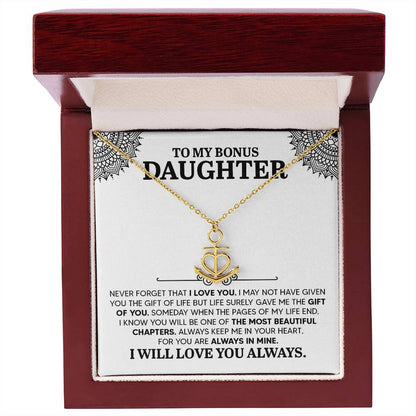 To My Daughter Necklace – Holiday Gift for Daughter Graduation – Anchor Pendant Necklace