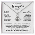 To My Daughter Necklace - Unique Daughter Gift for Christmas & Special Days - Anchor Pendant Necklace