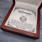 To My Granddaughter Necklace – Grandpa to Granddaughter Birthday Graduation Present – Crown Pendant Necklace