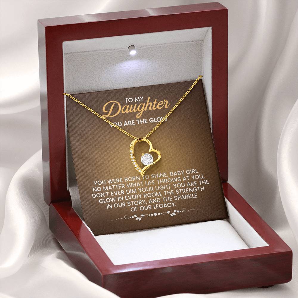 To My Daughter Necklace – Birthday & Graduation Gift Jewelry – Forever Love Necklace