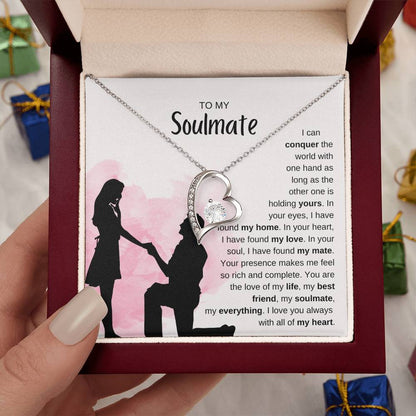 To My Soulmate Necklace - Best Soulmate Gift for Valentine’s Day & Everyday Romance - Forever Love Necklace