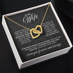 Jewelry Gift for Wife from Husband - Romantic & Heartfelt - Interlocking Hearts Necklace