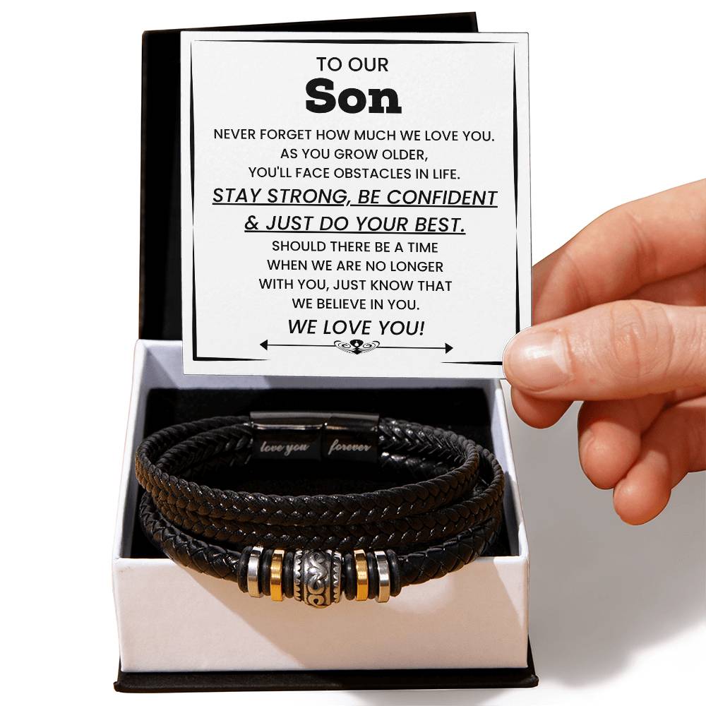 To Our Son Gift – Holiday, Birthday, Graduation Gift – Love You Forever Bracelet