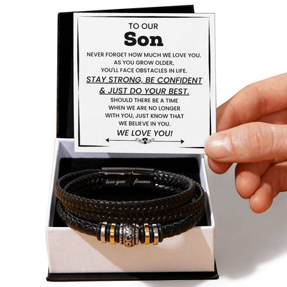 To Our Son Gift – Holiday, Birthday, Graduation Gift – Love You Forever Bracelet