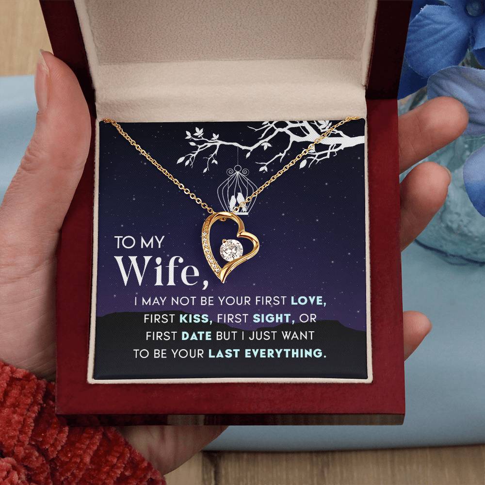 To My Wife Necklace - Anniversary Gift for Her - Birthday Christmas Gifts for Wife - Gifts for Soulmate - Gifts for Her - Forever Love Necklace