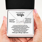 To My Wife Necklace - Emotional Valentine’s Day Gift from Husband - Scripted Love Necklace