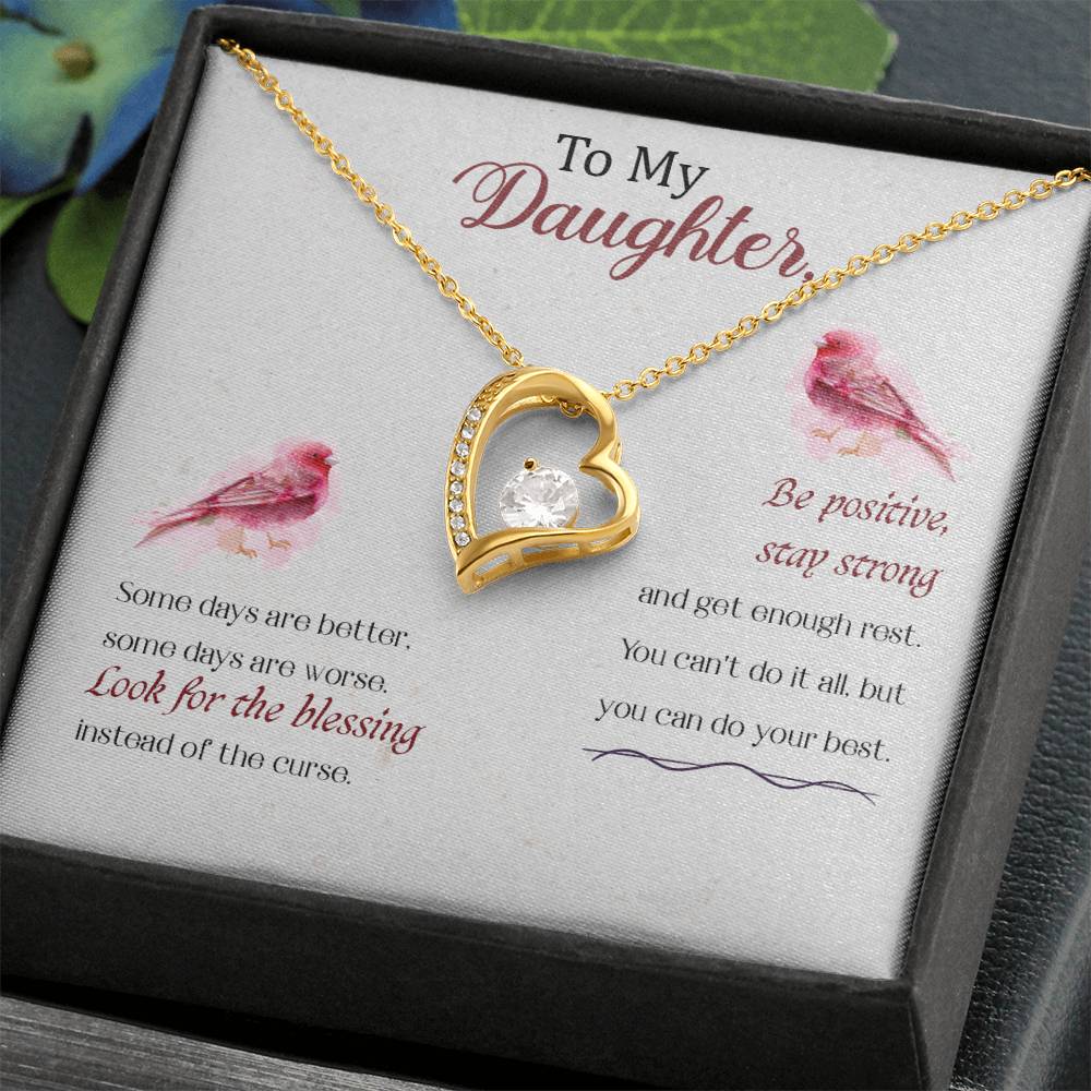 To My Daughter Necklace – Daughter Celebration Jewelry: Graduation, Birthday – Forever Love Necklace