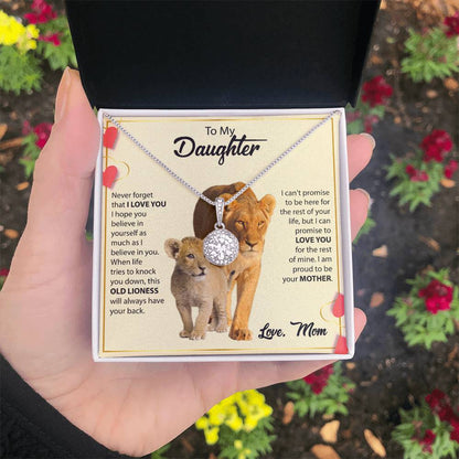 To My Daughter Necklace - Heartfelt Gift from Mom for Birthday, Graduation & Proud Mom Moments - Eternal Hope Necklace