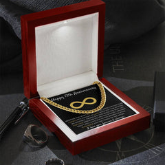 Cuban Link Chain for 13th Anniversary, Elegant Gift for Him, Celebrate Love, Strength & Memories, Happy 13th Anniversary