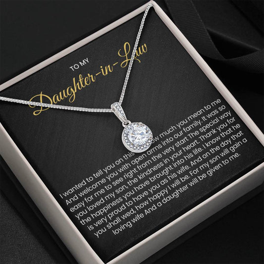 To My Daughter In Law - Eternal Hope Necklace - Gift for Bonus Daughter