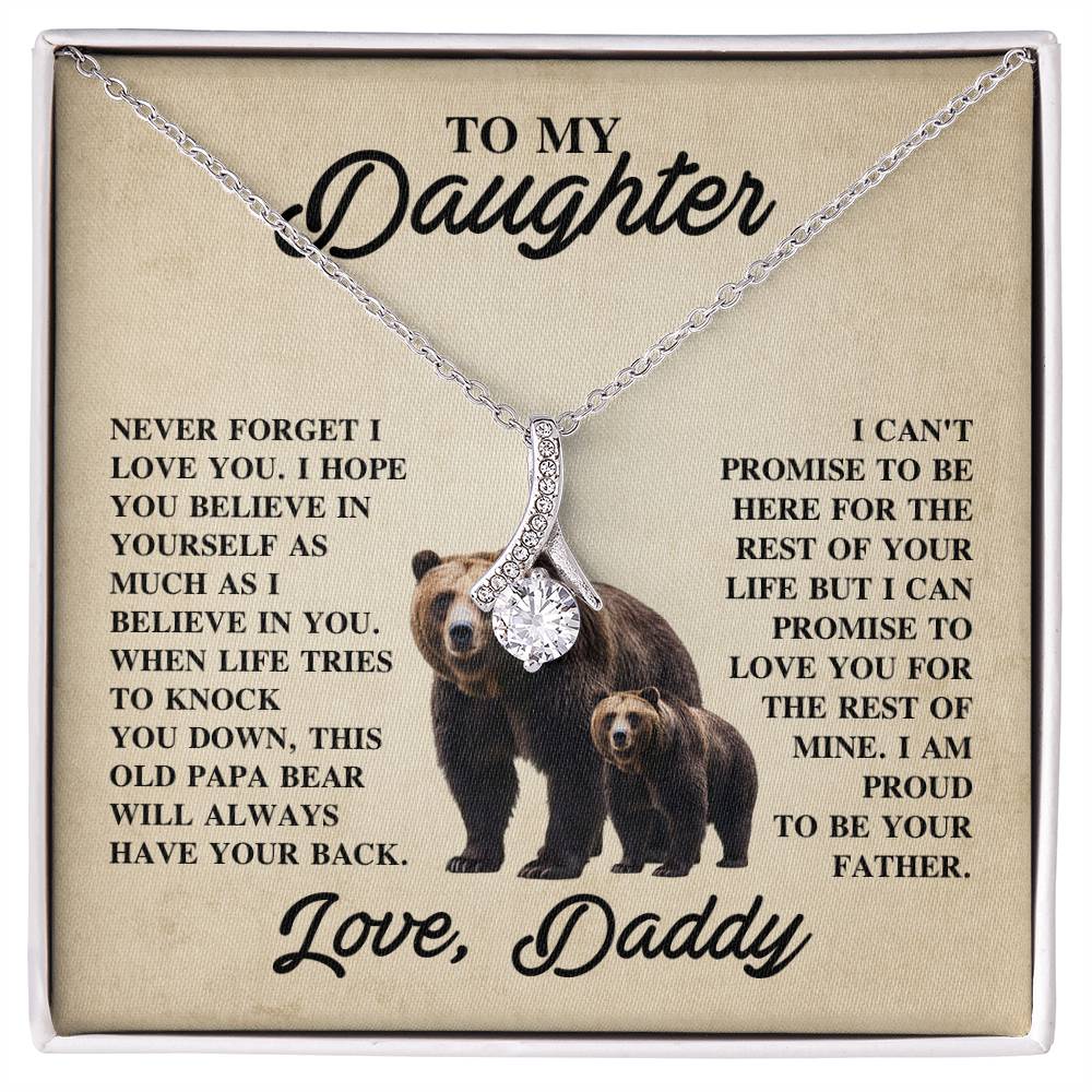 To My Daughter Necklace - Best Gift for Daughter from Dad - Alluring Beauty Necklace