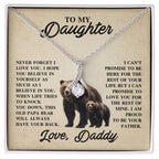 To My Daughter Necklace - Best Gift for Daughter from Dad - Alluring Beauty Necklace