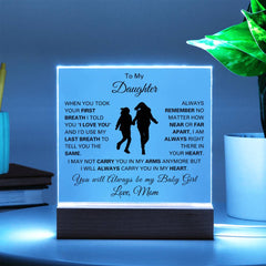 Personalized Acrylic Crystal Gift for Daughter, Elegant and Timeless Keepsake, To My Daughter