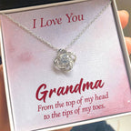 I Love You Grandma Gift from Grandkids - Love Knot Necklace