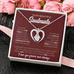 To My Beautiful Soulmate Necklace - Romantic Necklace for Surprising The Soulmate in Your Life - Alluring Beauty Necklace