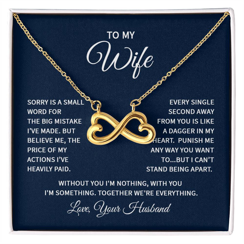 To My Wife Necklace - Beautiful Gift from Husband, Perfect for Anniversary, Valentine’s Day & Holiday Celebrations - Endless Love Necklace