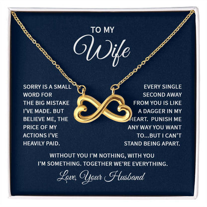 To My Wife Necklace - Beautiful Gift from Husband, Perfect for Anniversary, Valentine’s Day & Holiday Celebrations - Endless Love Necklace