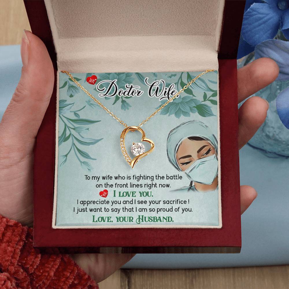 Romantic Surprise Gift for Doctor Wife - Jewelry from Husband for Valentine’s Day - Forever Love Necklace