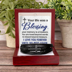 Your life was a blessing - Men's Cross Bracelet