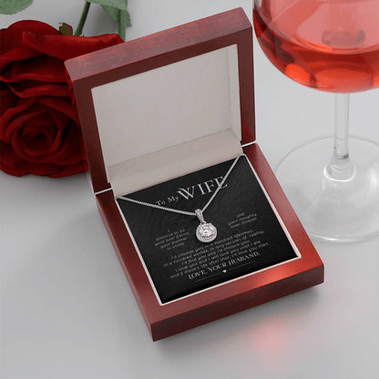 To My Wife Necklace - Cherished Wife Gift from Husband for Anniversary, Valentine’s Day & Beautiful Life Moments - Eternal Hope Necklace