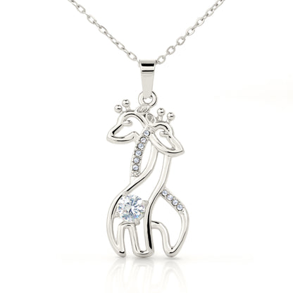 To My Daughter - Always Stand Tall - Giraffe Necklace Gift Set