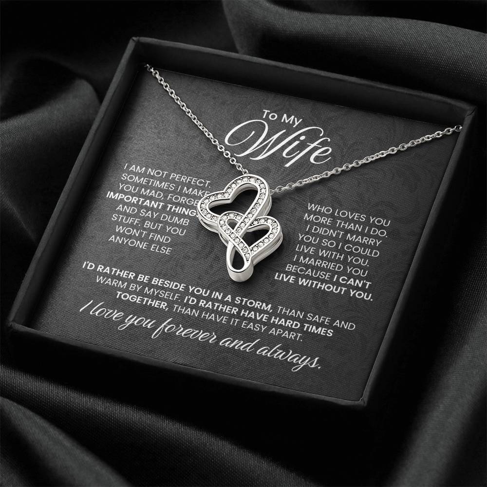 To My Wife - I Can't Live Without You - Necklace Gift Set