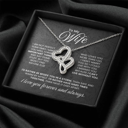 To My Wife - I Can't Live Without You - Necklace Gift Set