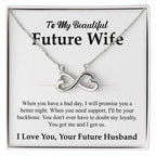 Future Wife Jewelry Gift - Long Lasting Romantic Necklace for Celebrating Love & Upcoming Marriage - Endless Love Necklace