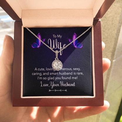 To My Wife Necklace - Meaningful Jewelry for Wife from Husband for Valentine’s Day, Christmas & Any Special Occasion - Eternal Hope Necklace