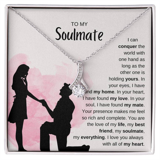 To My Soulmate Necklace - Soulmate Jewelry for Valentine’s Day & Gifts for Her - Alluring Beauty Necklace